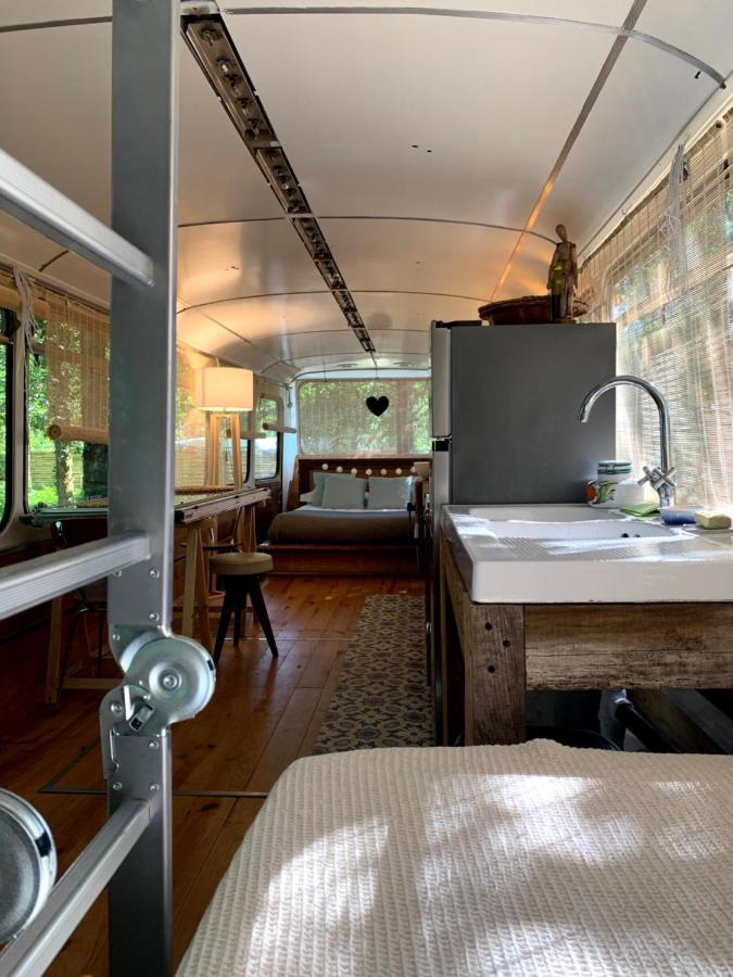 Magic Roof Top Bus With Big Bath In The Tree Forest! Mimizan-Plage Eksteriør billede